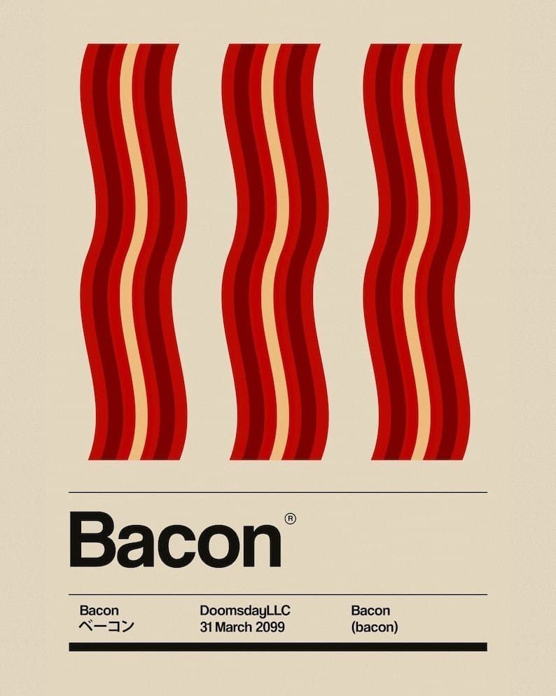 Bacon Minimalist Poster