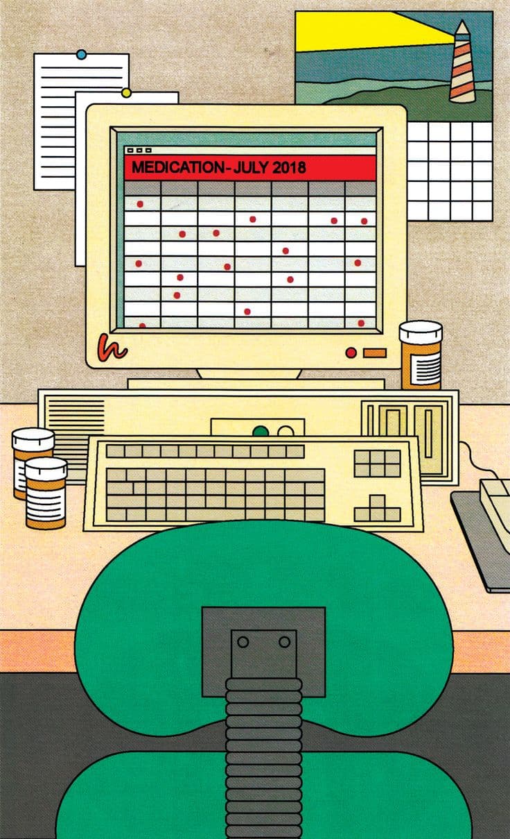 Medication Calendar - Illustration by George Wylesol