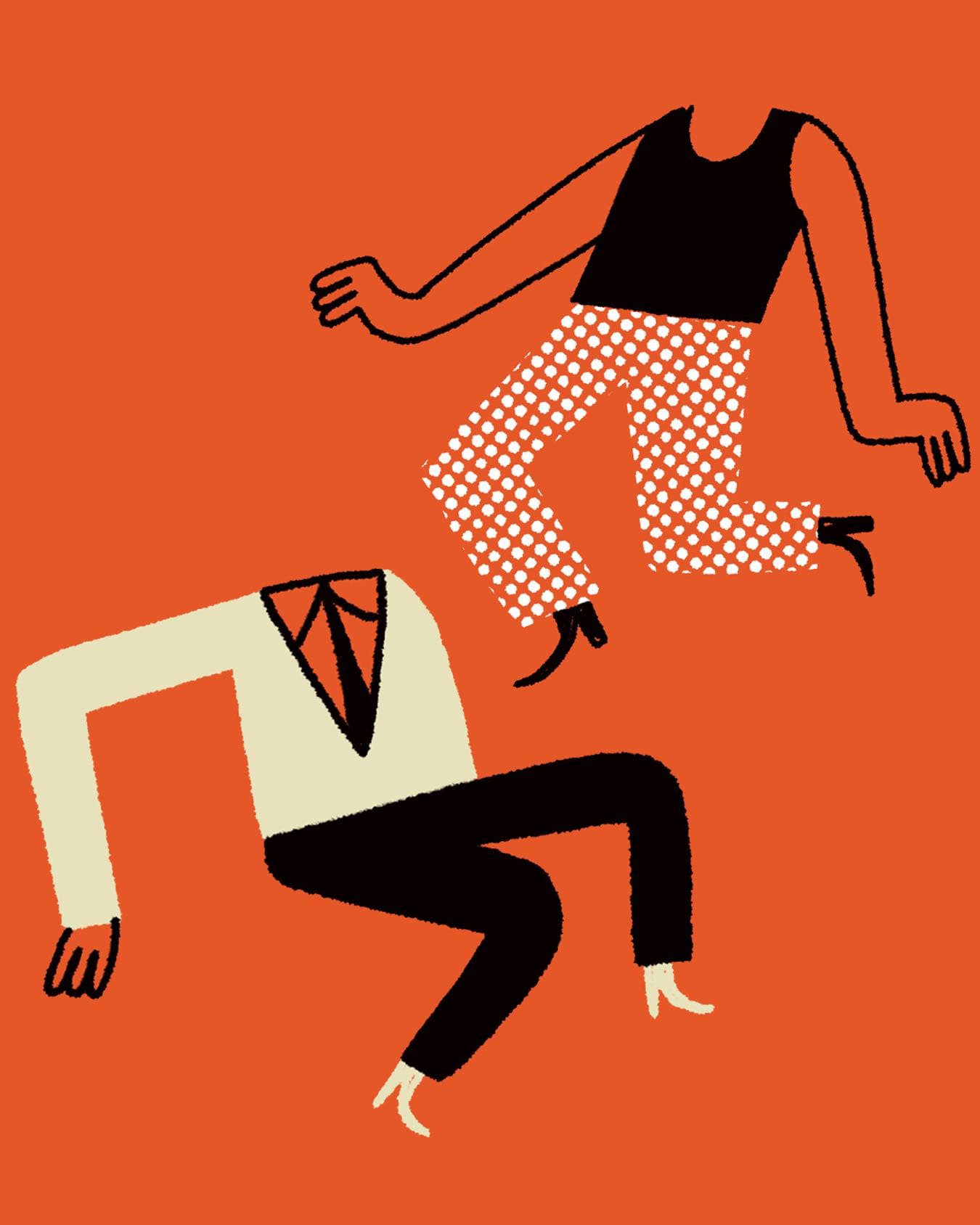 Dancing Figures - Illustration by Miguel Bustos