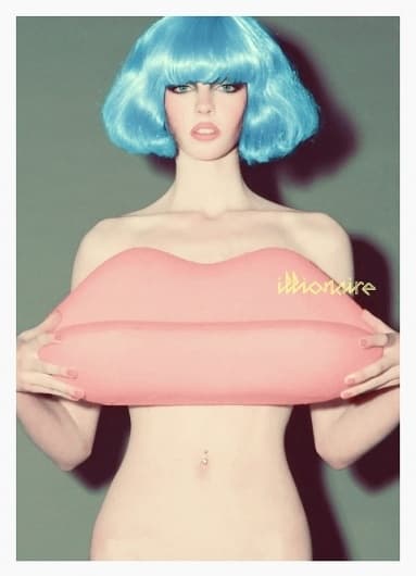 Blue-Wig Fashion Concept